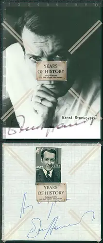 Handsigniertes  Autogramm Ernst Stankovski Ernst Friedel Rudolf Stankovsky öst