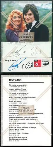 Handsigniertes  Autogramm Cindy & Bert Schlagerduo Jutta Berger Gusenburger Nor