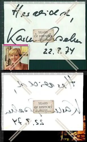 Handsigniertes  Autogramm Karin Anselm deutsche Film- und Theaterschauspielerin