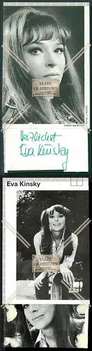 Handsigniertes  Autogramm Eva Kinsky österreichische Schauspielerin und Synchr