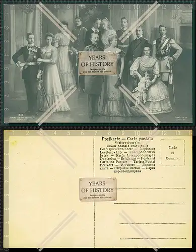 Orig. AK Kaiserfamilie, Kaiser Wilhelm II, Kaiserin Auguste Viktoria, Söhne, T