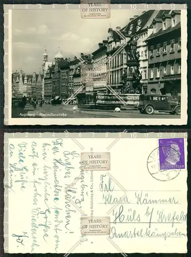 Orig. AK Augsburg Maximilianstraße gel. 1943