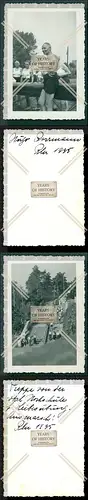Orig. Foto 2x 1935 RLG Koblenz Lahnstein Ruderlehrgang Mädchen 1935 in Berlin 