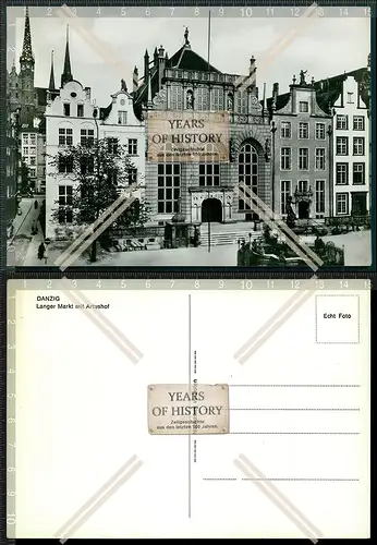 Foto AK Danzig Pommern Polen Langer Markt mit Artushof
