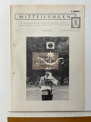 Mitteilungsblatt Heft Kavallerie-Reiter-Regiment 13 Lüneburg Hannover Preußen