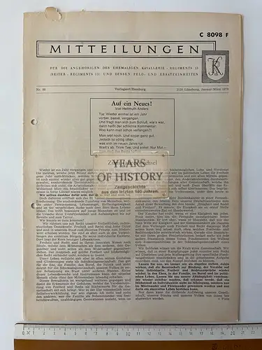 Mitteilungsblatt Heft Kavallerie-Reiter-Regiment 13 Lüneburg Hannover Preußen