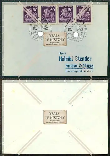 Briefmarke Stempel Brief Böhmen Mähren Brünn Mährisch Ostrau Werbung nach Hannov