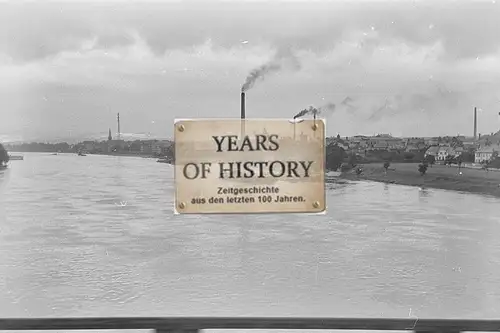 Foto kein Zeitgenössisches Original Brücke Fluss Schiffe Frankreich Belgien