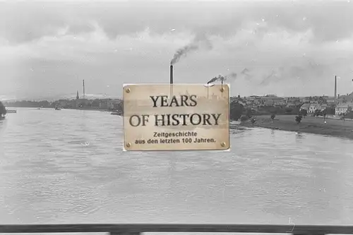 Foto kein Zeitgenössisches Original Brücke Fluss Schiffe Frankreich Belgien 