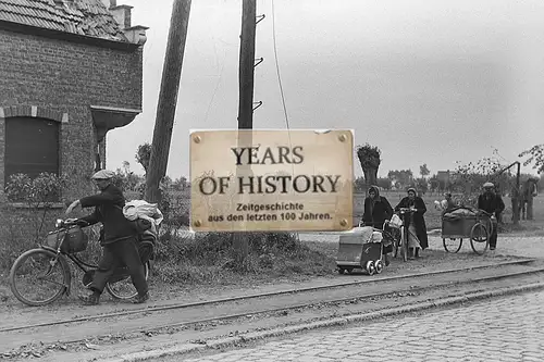 Foto kein Zeitgenössisches Original Holland Flüchtlinge Vormarschstraße Belgien 