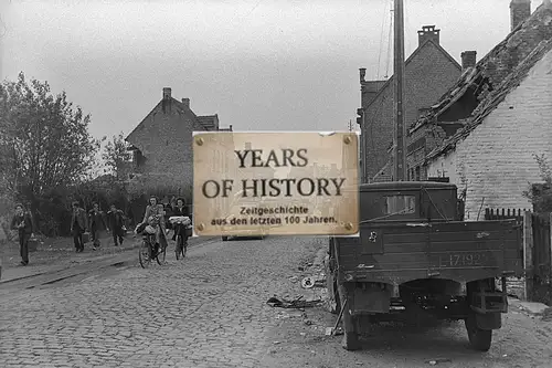 Foto kein Zeitgenössisches Original Holland Flüchtlinge Vormarschstraße Belgien