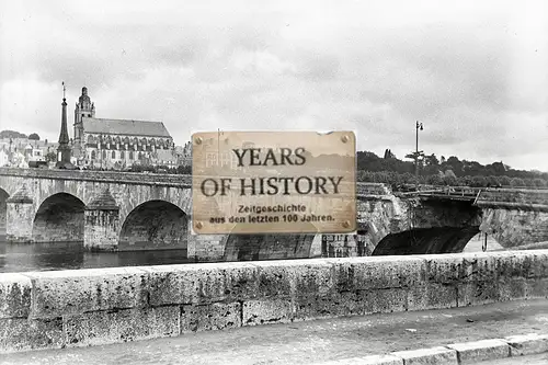 Foto kein Zeitgenössisches Original Fluss Kirche Straßenansicht Brücke Frankreic