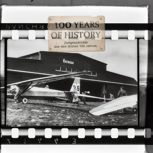 Orig. Dia Segelfliegen Segelflugzeug Segeln Flugzeug Werbefilm 30/40er Jahre ca.