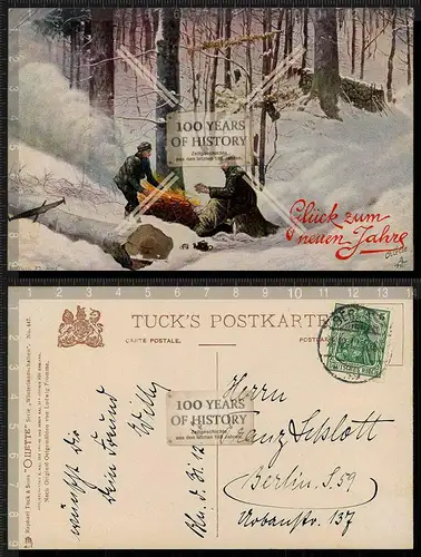 Orig. AK Glückliches Frohes neues Jahr gel. 1912
