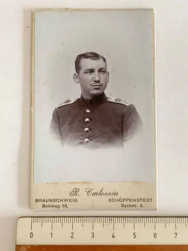 CDV Kabinettfoto Portrait Porträt Soldat