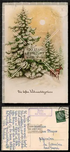 Orig. AK Weihnachtsgrüße Sonderstempel Nette Bockenen Hildesheim Niedersachsen