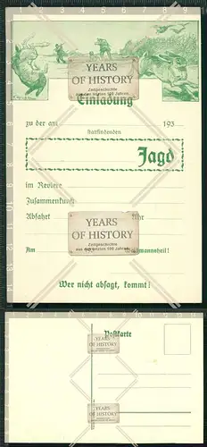 Orig. AK Einladung zur Jagd Amstetten Österreich 1939