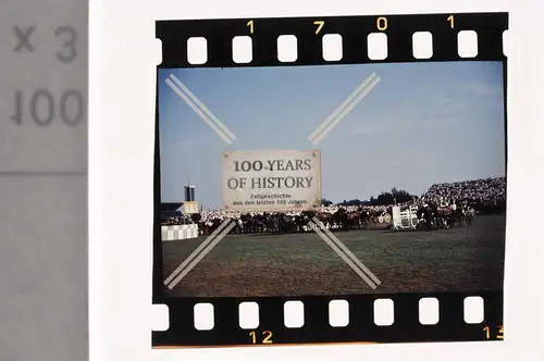 Orig. Farbdia Reitturnier Aachen 1958 Springreiten Pferde CHIO Springstadion