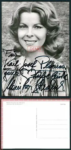 Autogrammkarte originale Unterschrift Monika Strauch