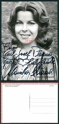 Autogrammkarte originale Unterschrift Monika Strauch