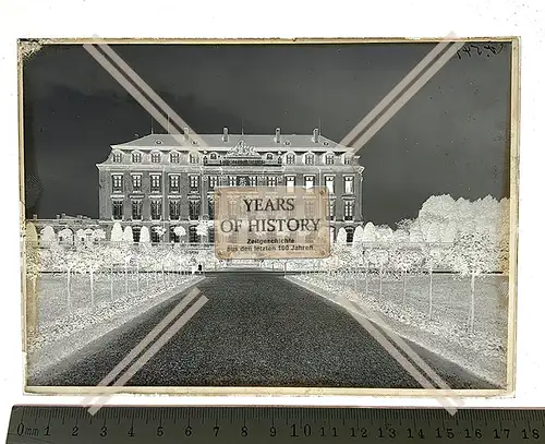 Orig. Glas Dia 1890-1910 Köln Brühl Augustusburg Schloss 