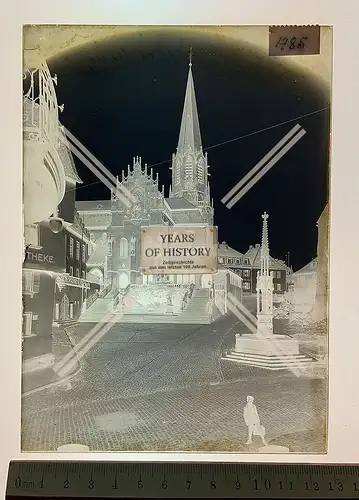 Orig. Glas Dia 1890-1910 Aschaffenburg Sankt Peter u. Alexander Kirche