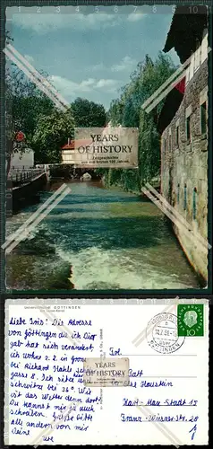 Orig. Foto AK Göttingen am Leinekanal  Lohmühle u. Odilienmühle nutzten die 