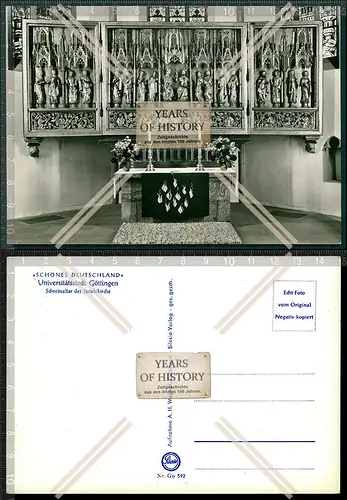 Orig. Foto AK Göttingen Schreinaltar evangelisch-lutherische Pfarrkirche St. J