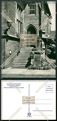 Orig. Foto AK Göttingen an der Rathaus Treppe