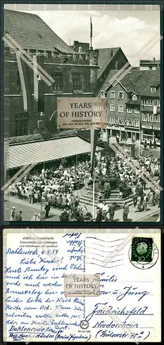 Orig. Foto AK Göttingen Frühschoppen am Gänselieselbrunnen Marktbrunnen Ween