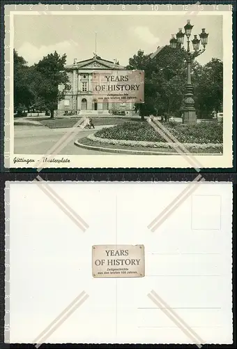 Orig. AK Göttingen Theaterplatz Straßenansicht