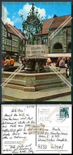 Orig. AK Göttingen Gänselieselbrunnen Marktbrunnen Rathaus