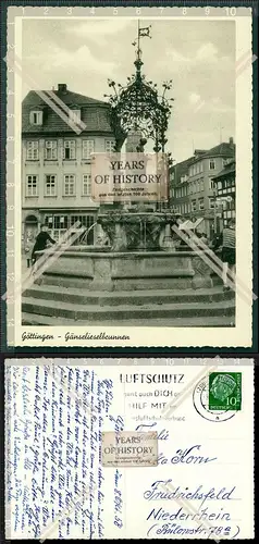 Orig. AK Göttingen Gänselieselbrunnen Marktbrunnen Weenderstraße