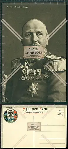 Orig. AK Portrait Alexander von Kluck preußischer Generaloberst 