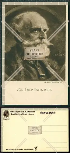 Orig. AK Portrait Generaloberst von Falkenhausen Generalgouverneur von Belgien