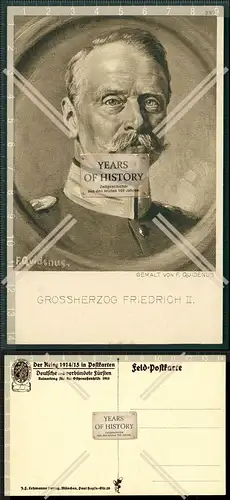 Orig. AK Portrait Großherzog Friedrich II. von Baden Der Krieg 1914/1915 in Po