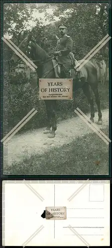 Orig. Foto 1.WK Weltkrieg Soldat auf Pferd