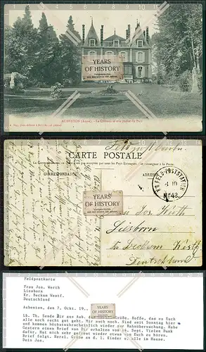 Orig. AK 1.WK Aubenton Aisne Le Chateau Frankreich Feldpost