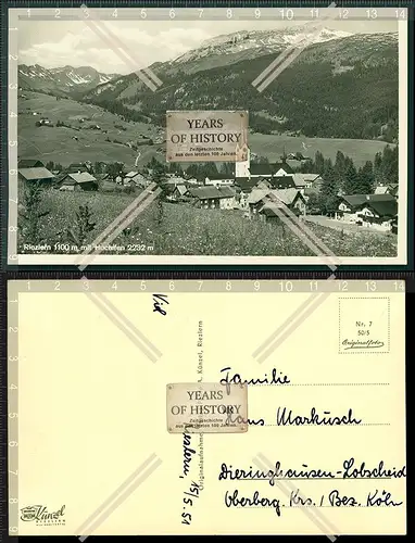 Orig. Foto AK Riezlern Kleinwalsertal mit Hochifen Wald Schwende Unterwestegg E