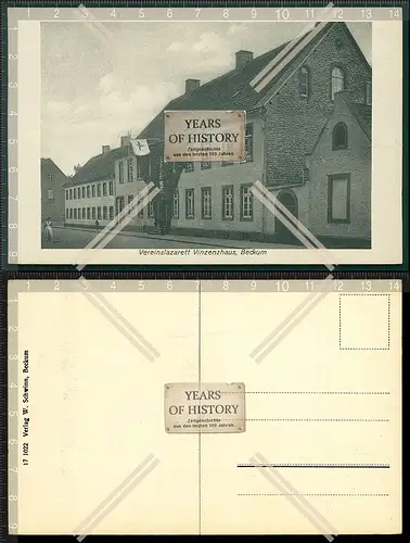 Orig. AK Beckum Nordrhein Westfalen Vereinslazarett Vinzenzhaus