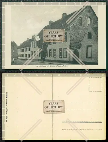 Orig. AK Beckum Nordrhein Westfalen Vereinslazarett Vinzenzhaus