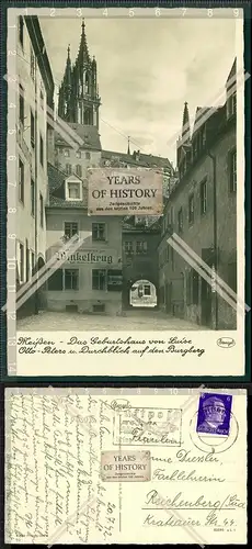 Orig. Foto AK Meißen Weinstube Winkelburg b. Dresden Blick auf dem Burgberg 19