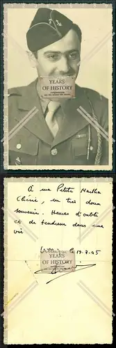 Orig. Foto Portrait französischer Soldat mit Brief Villingen-Schwenningen 1945