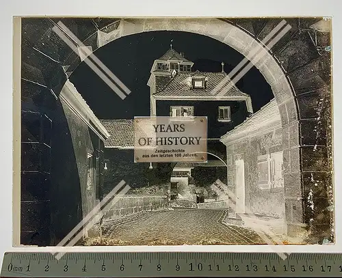Orig. Glas Dia Negativ 1890-1910 Ansicht Rothenburg ob der Tauber 