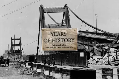 Foto kein Zeitgenössisches Original Belgrad zerstörte Brücke nach Luftangriff 19