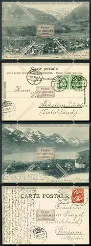 Orig. AK 2x Sarnen Obwalden Schweiz 1906 nach Büsum Nordsee Bad in Holstein ge