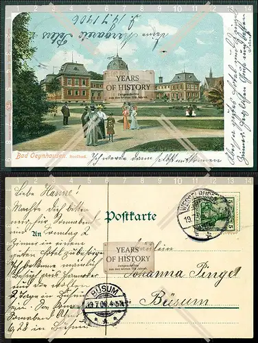 Orig. AK Litho Bad Oeynhausen Solbad 1906 nach Büsum Nordsee Bad in Schleswig-