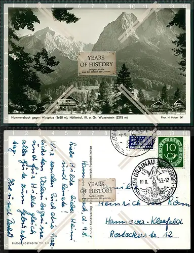 Orig. Foto AK Hammersbach Alpspitze Höllental Waxenstein Garmisch-Partenkirche