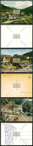 Orig. Foto AK 3x Herrenalb Schwarzwald Straßenansicht Fahrzeuge Hotel Gasthof 