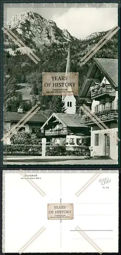 Orig. Foto AK Bayrischzell Dorf mit Kirche Straßenansicht Wendelstein und viel